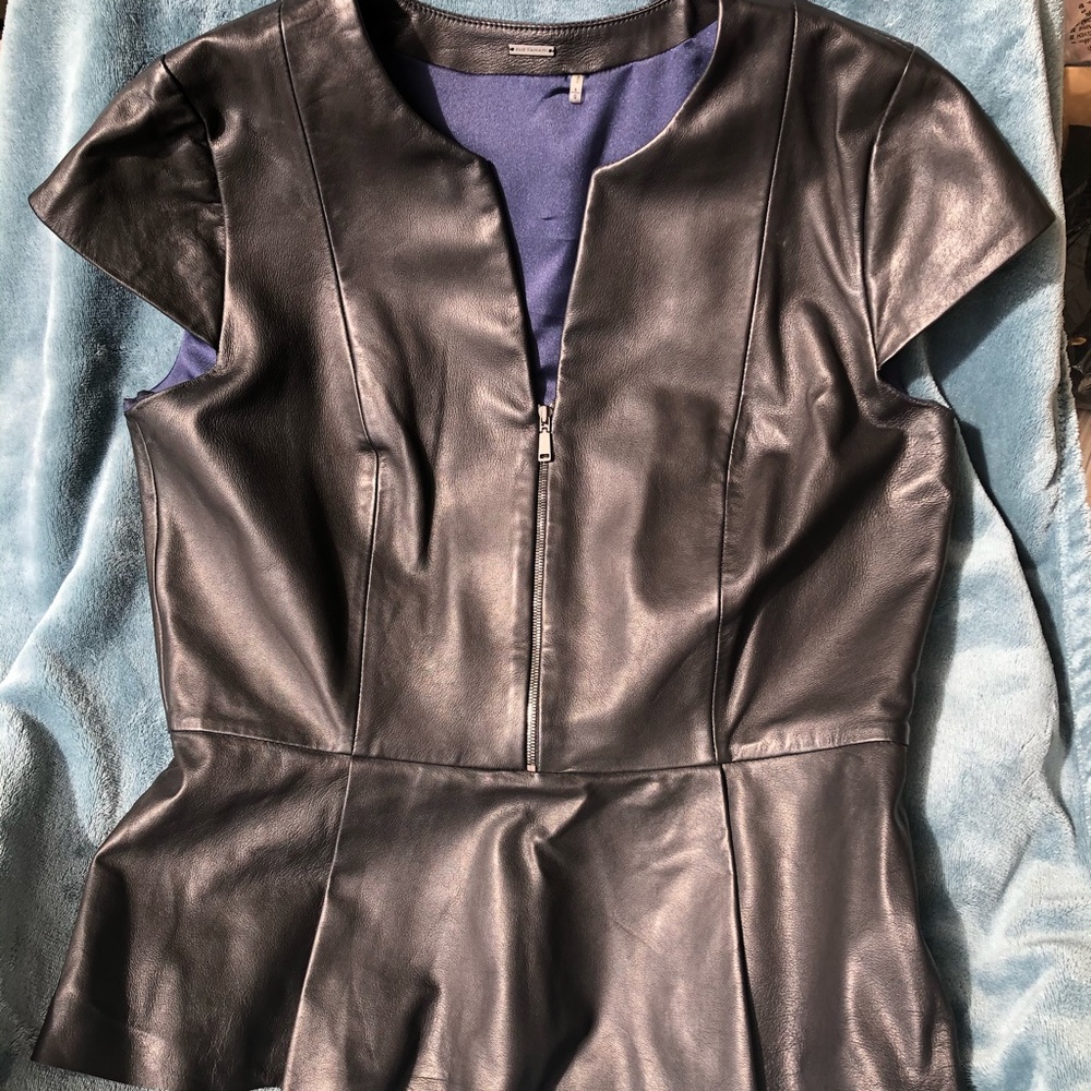 Elie  Tahari leather top